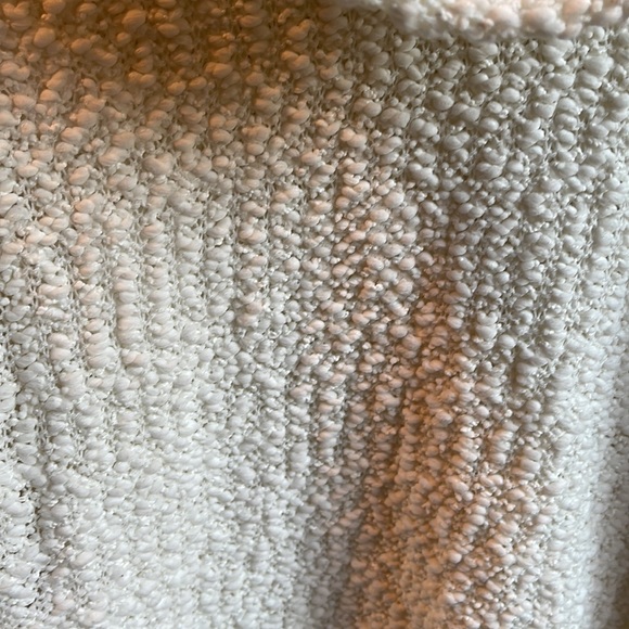 NWT LIZ CLAIBORNE WHITE TEXTURED COWL NECK SWEATER XL - Picture 5 of 5